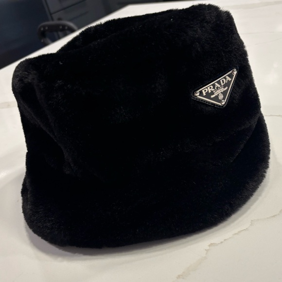 Prada Shearling Bucket Hat-NWT - Picture 7 of 9